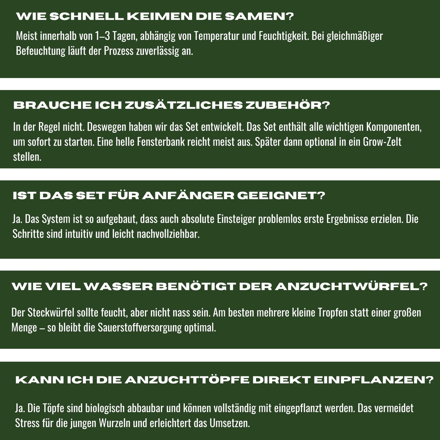 Anzuchtkit Hanf inkl. 3 Samen